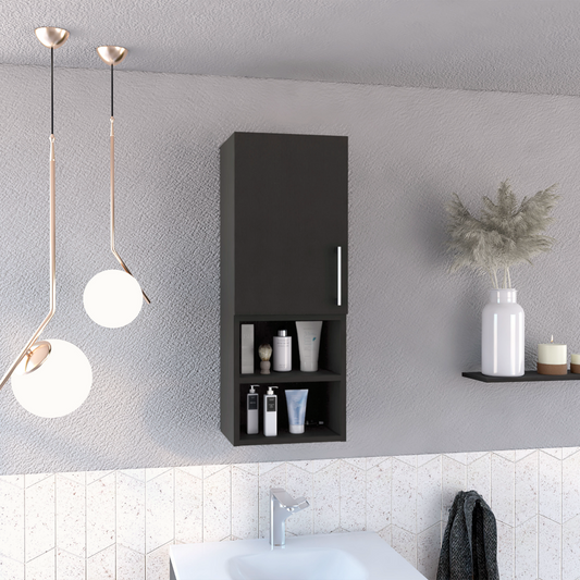Madrid Medicine Cabinet, Two External Shelves, Metal Handle, Single Door