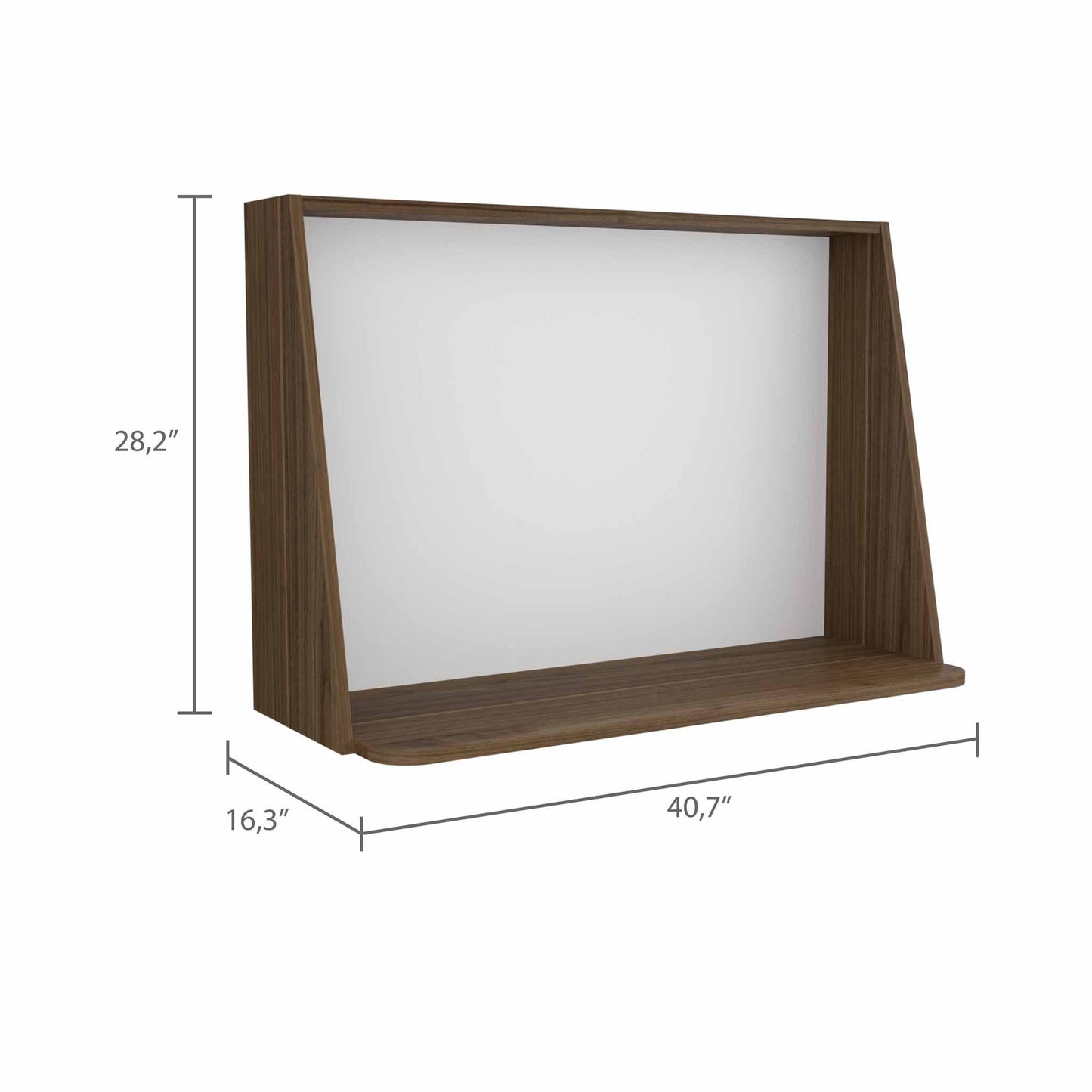 Zambia Wall Desk, Single Shelf