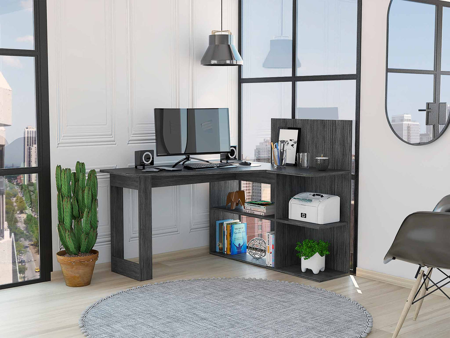 Gray Oak Masai Desk TuHome