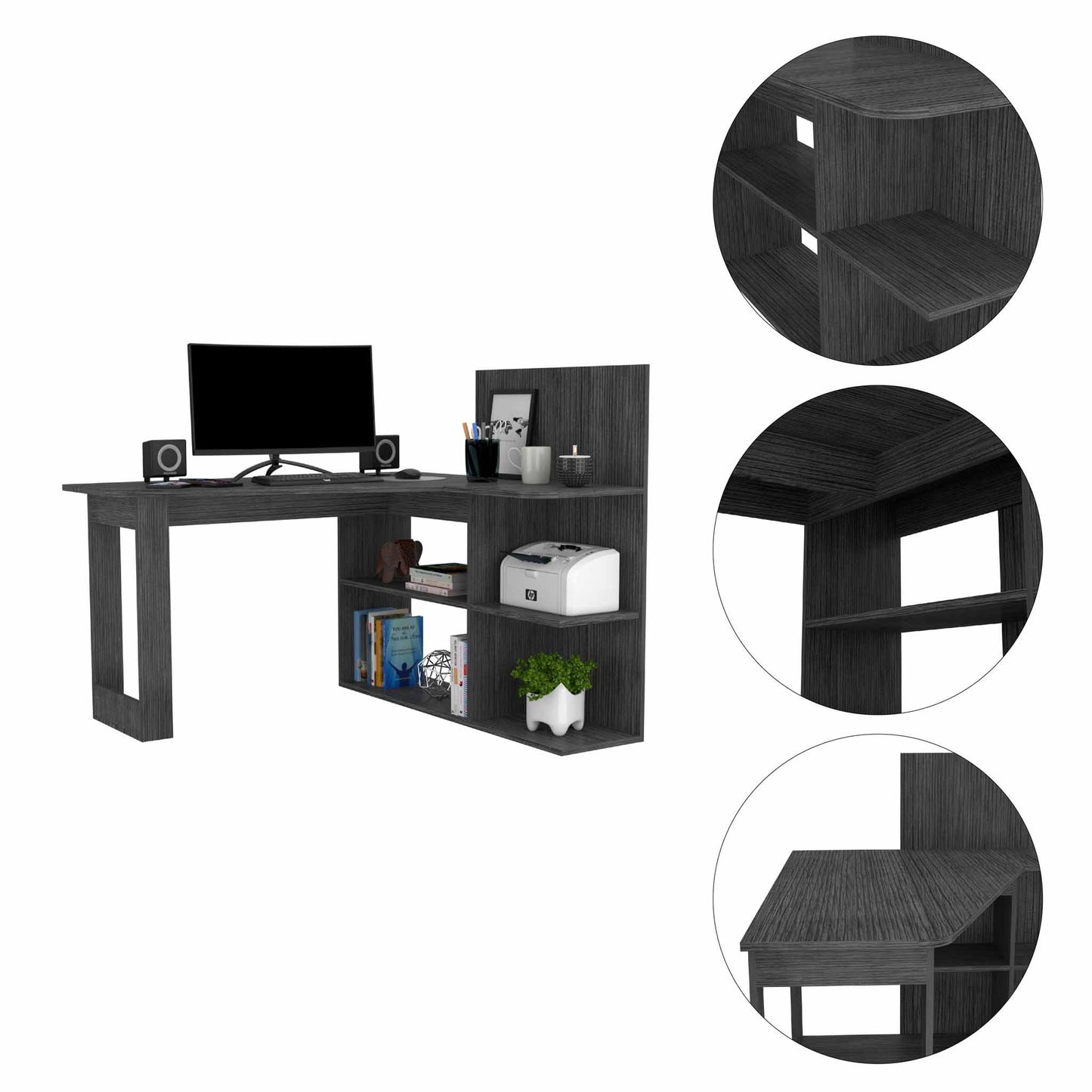 Gray Oak Masai Desk TuHome
