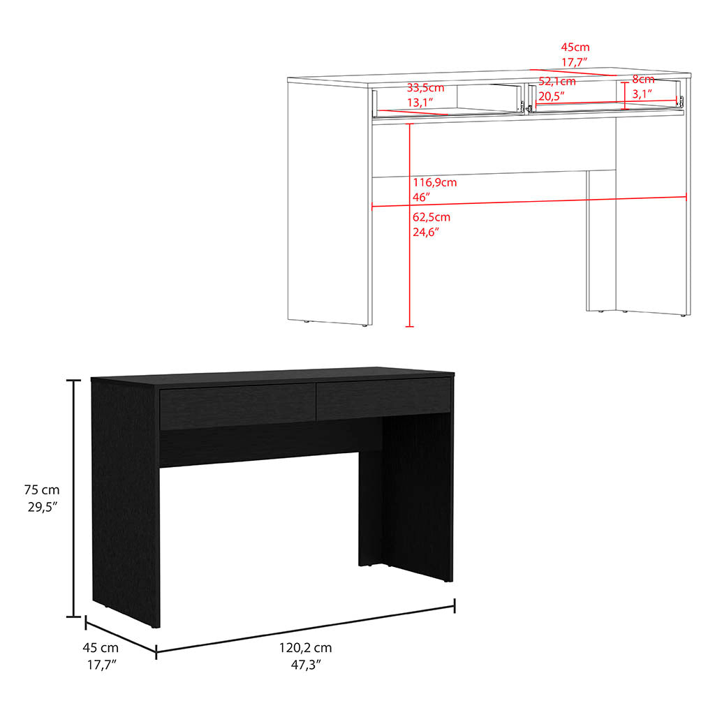 Acre Writing Computer Desk, Two Drawers