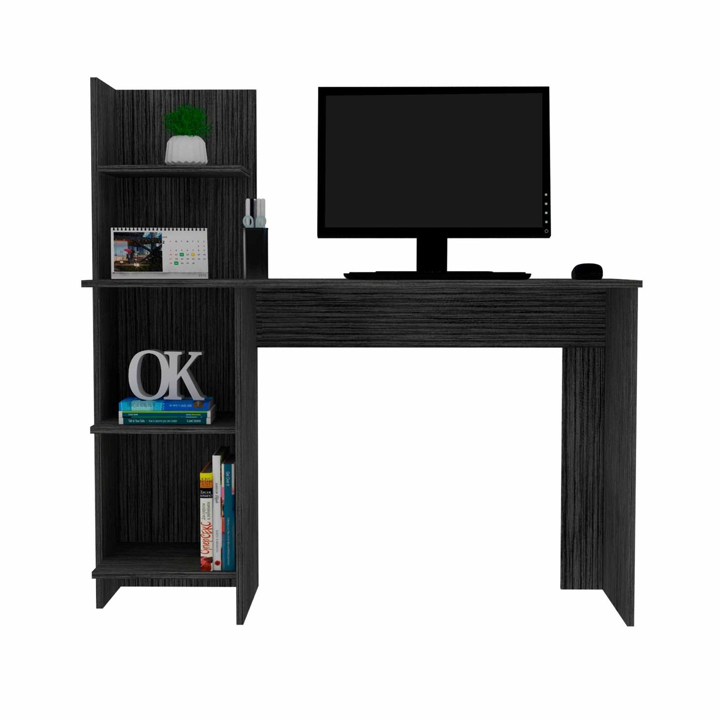 Vilna 120 Writing Desk , Four Shelves