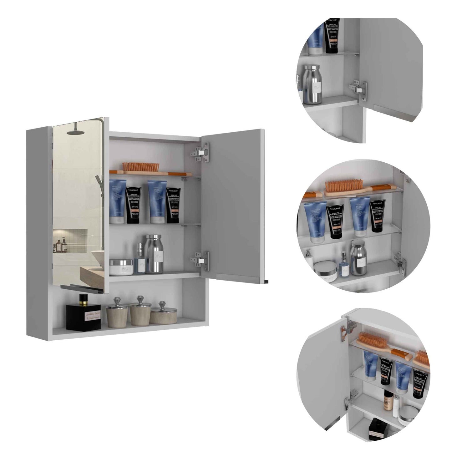 TuHome White Medicine Cabinet