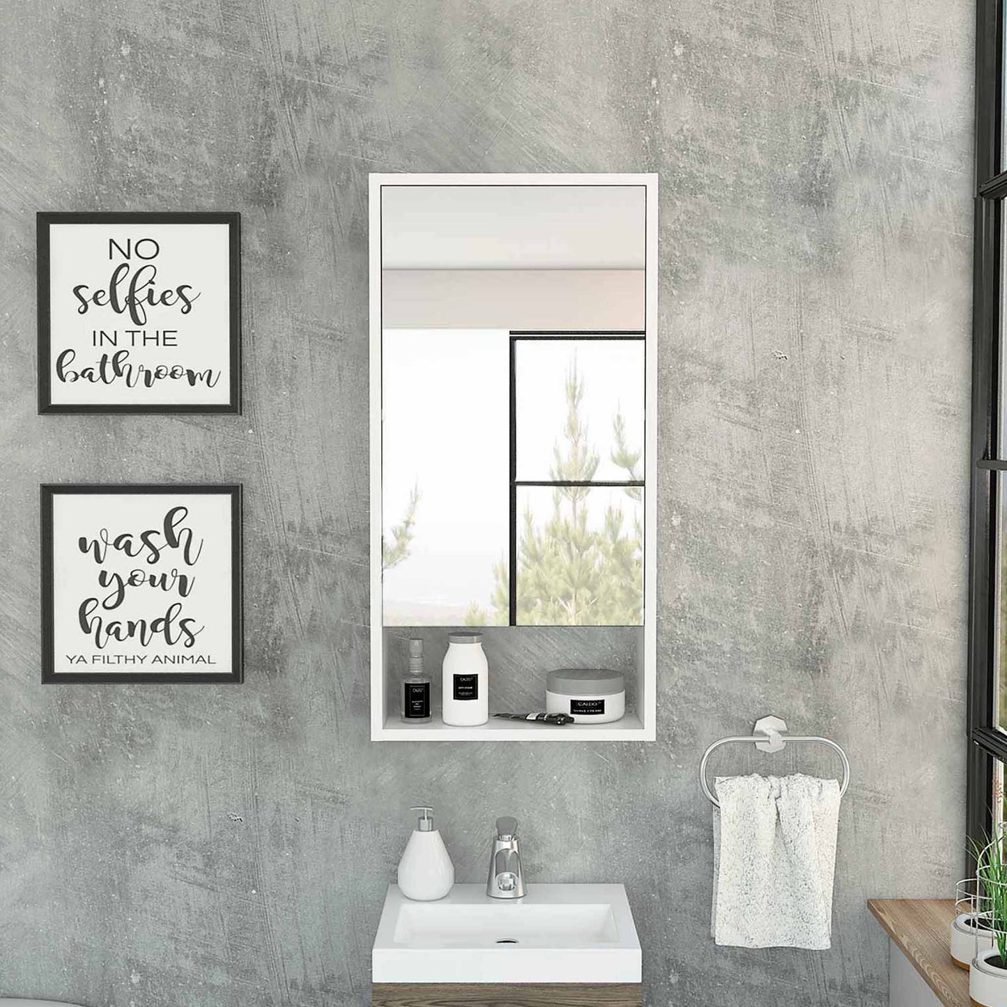 White Mariana Medicine Cabinet TuHome
