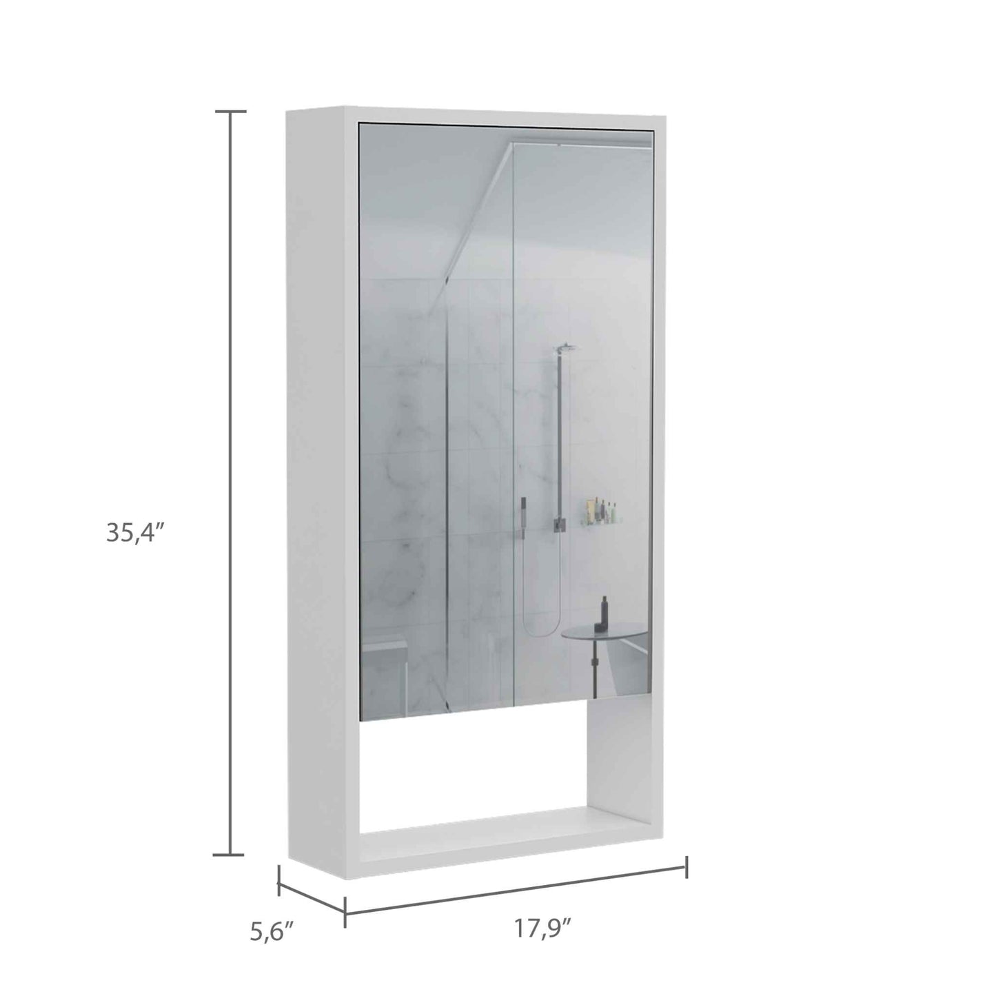 TuHome White Mariana Medicine Cabinet