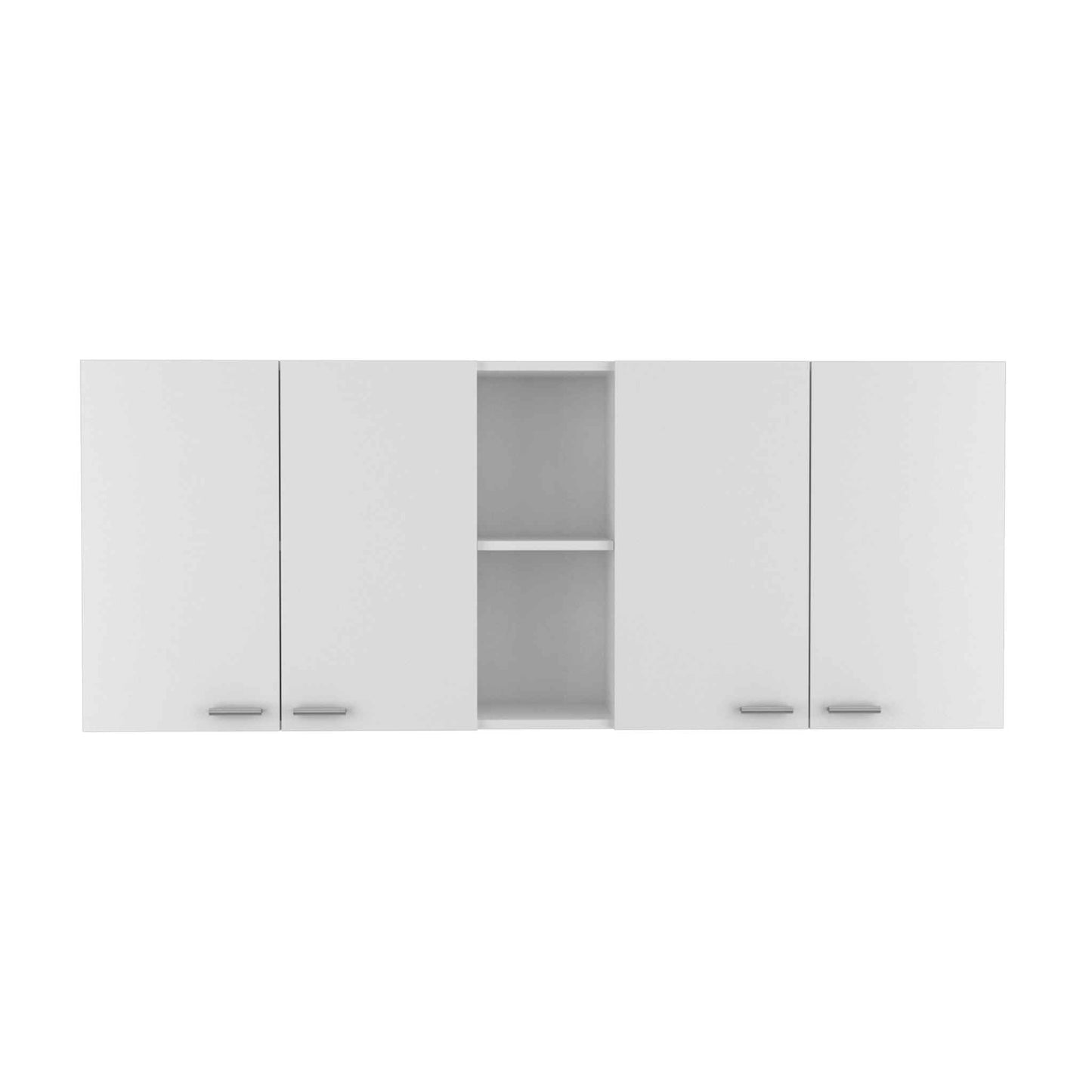 Portofino 150 Wall Cabinet, Double Door, Two External Shelves, Two Interior Shelves