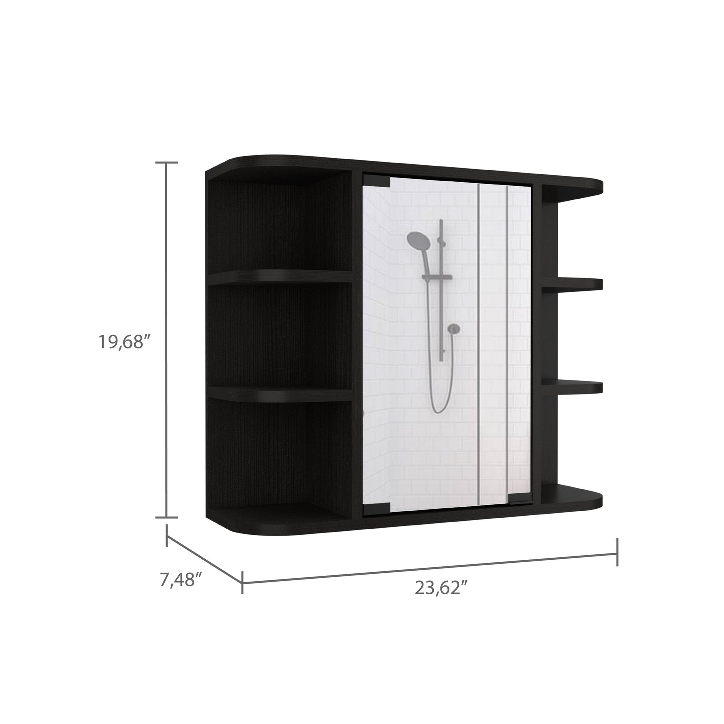 Milan Cabinet TuHome Black Wengue