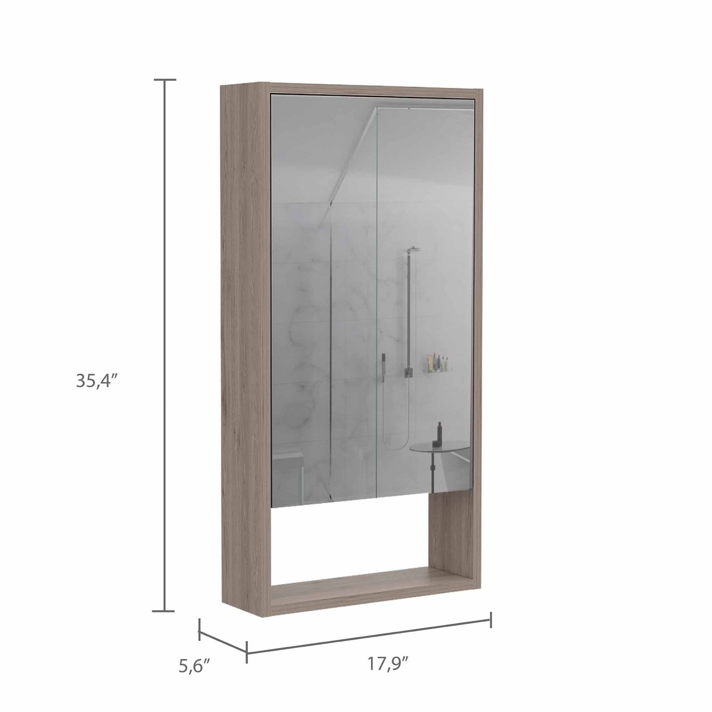 Light Gray Mariana Medicine Cabinet TuHome