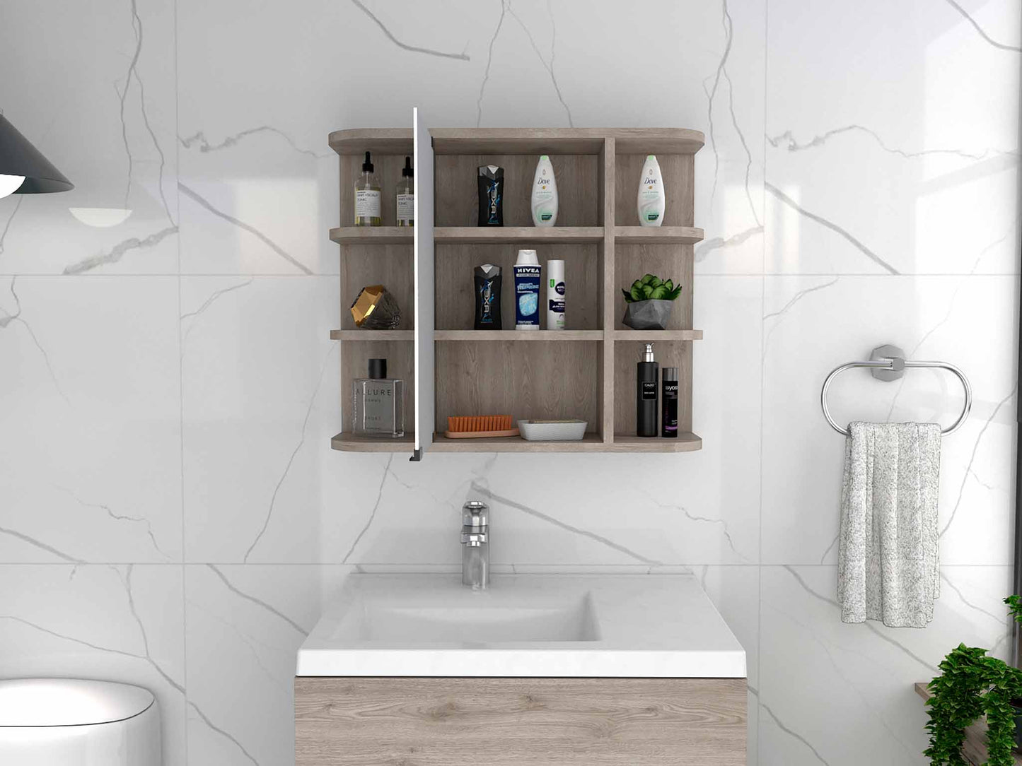 Light Gray Milan Cabinet TuHome