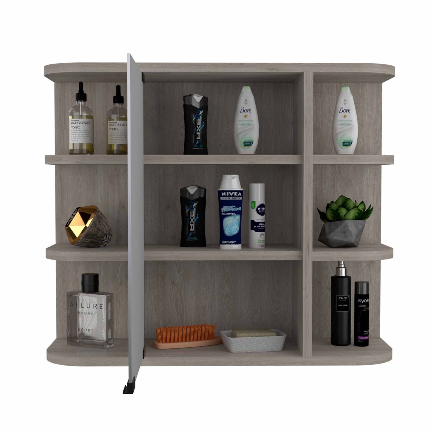 TuHome Light Gray Milan Cabinet