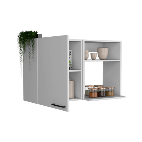 Napoles 2 Wall Cabinet, Open Storage Shelves, Single Door