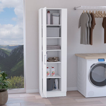 Lilo Storage Cabinet, Broom Hangers, Internal Shelves