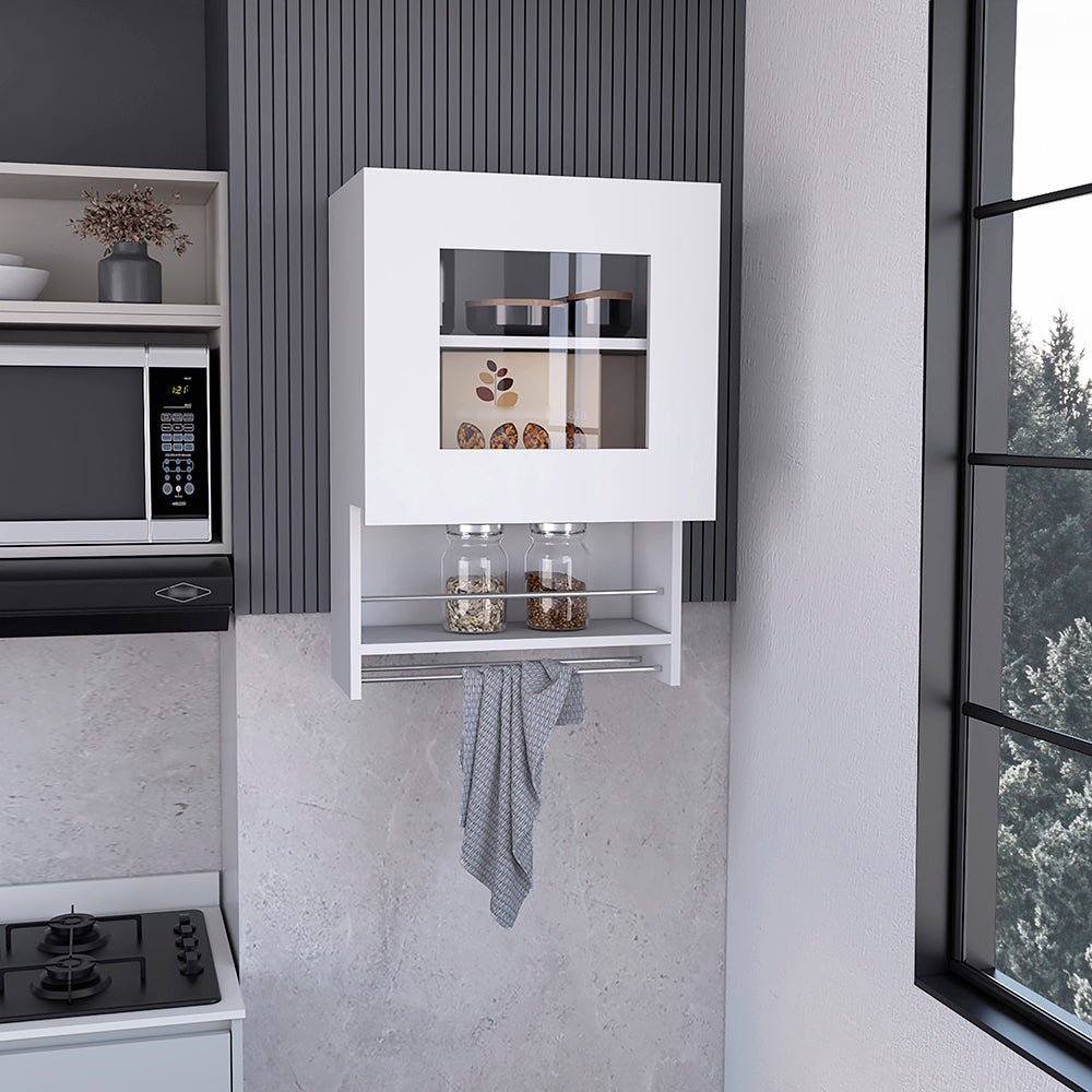 Balboa Wall Cabinet, Towel Bar, 1 Door