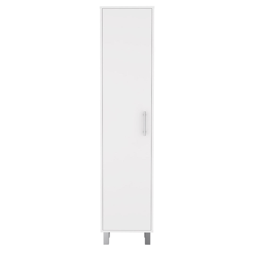 Laska Storage Cabinet, Broom Hangers, 1 Door