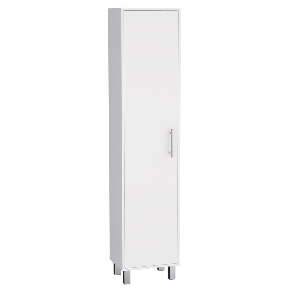 Laska Storage Cabinet, Broom Hangers, 1 Door