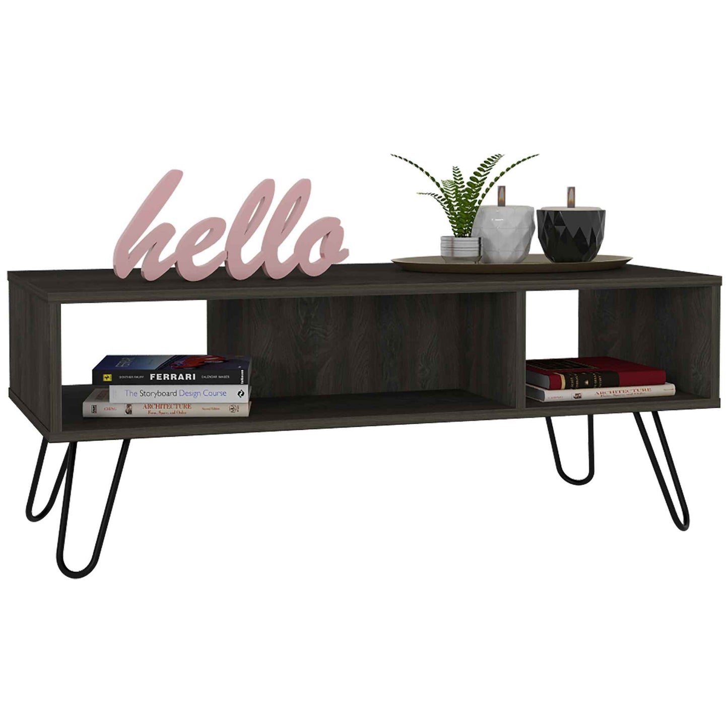 TuHome Carbon Espresso Coffee Table