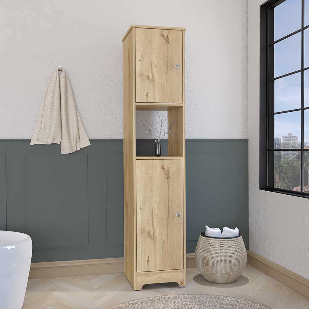 Ibis Linen Cabinet, Double Doors, Four Interior Shelves, Two Cabinets