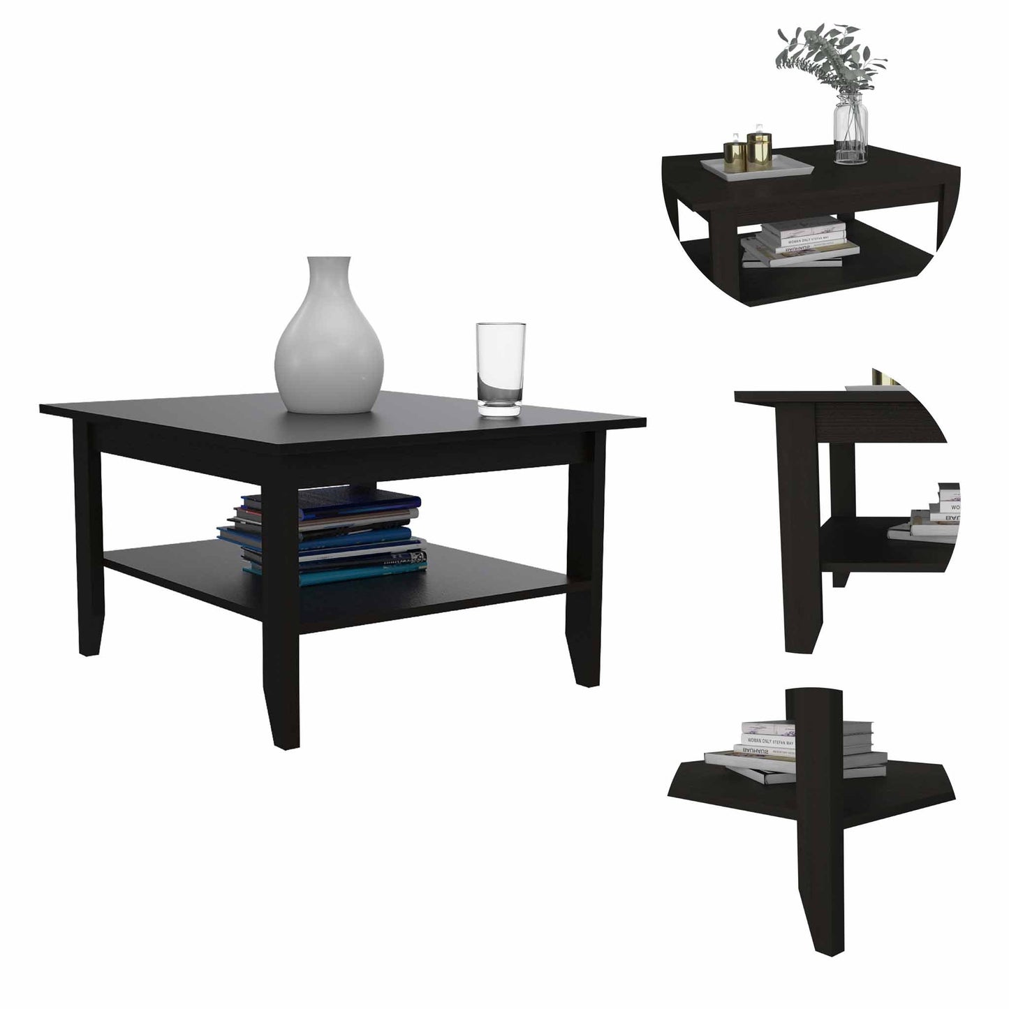Black Essential Coffee Table TuHome