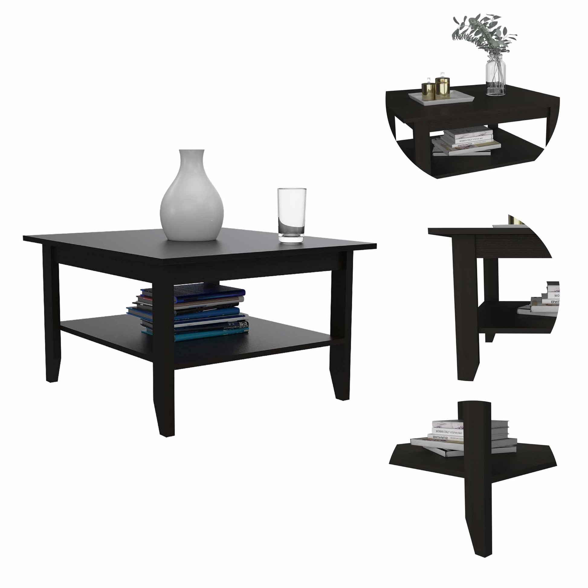 Black Essential Coffee Table TuHome