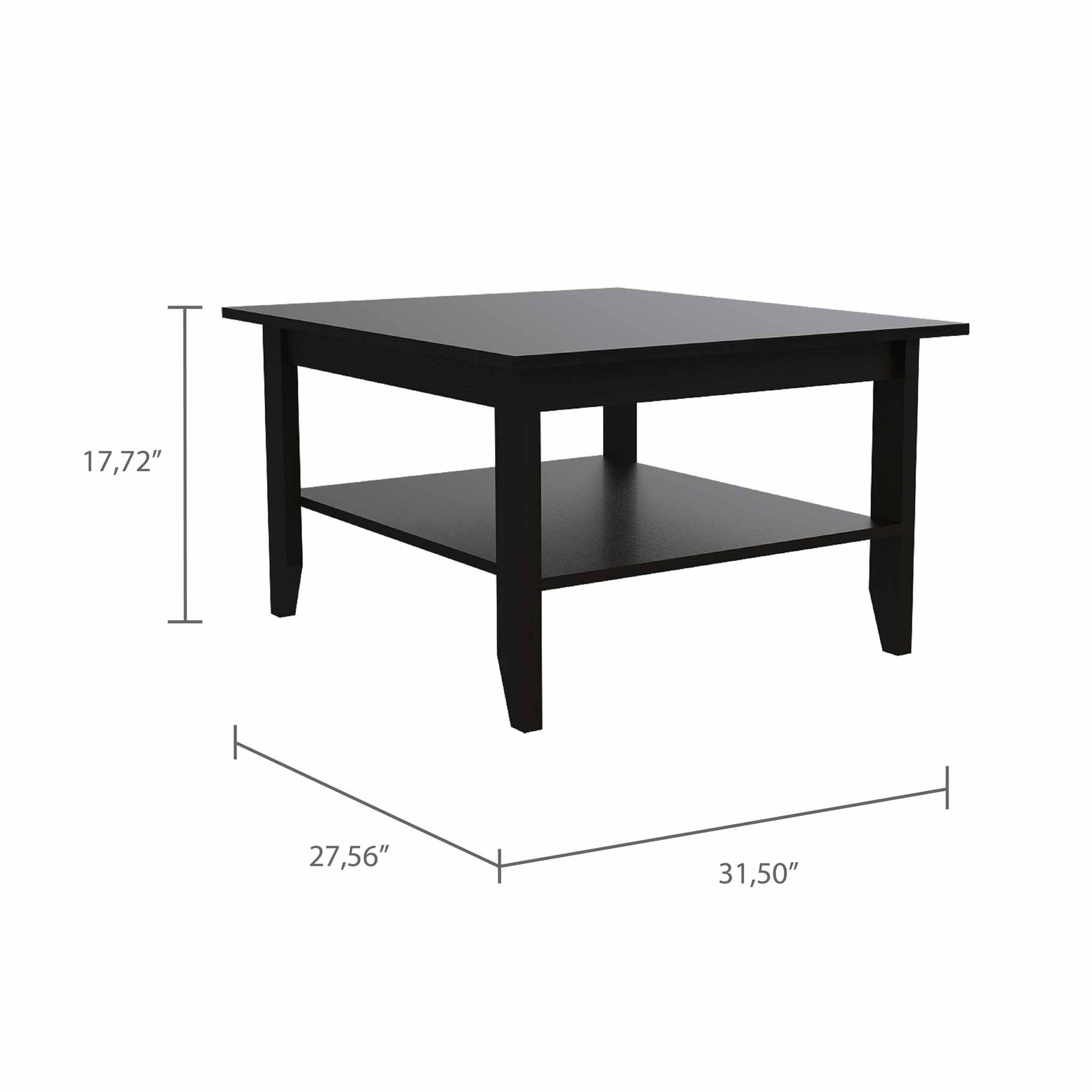 TuHome Black Essential Coffee Table
