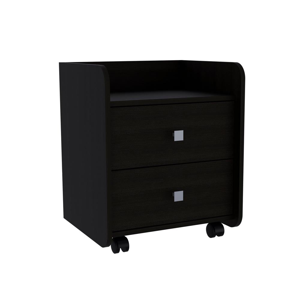TuHome Black Wengue Aura Nightstand