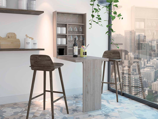 Light Gray Floating Desk TuHome