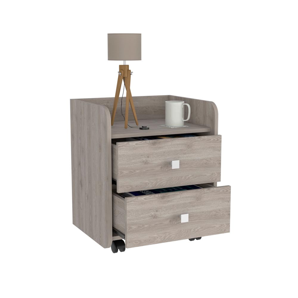 Light Gray Aura Nightstand TuHome