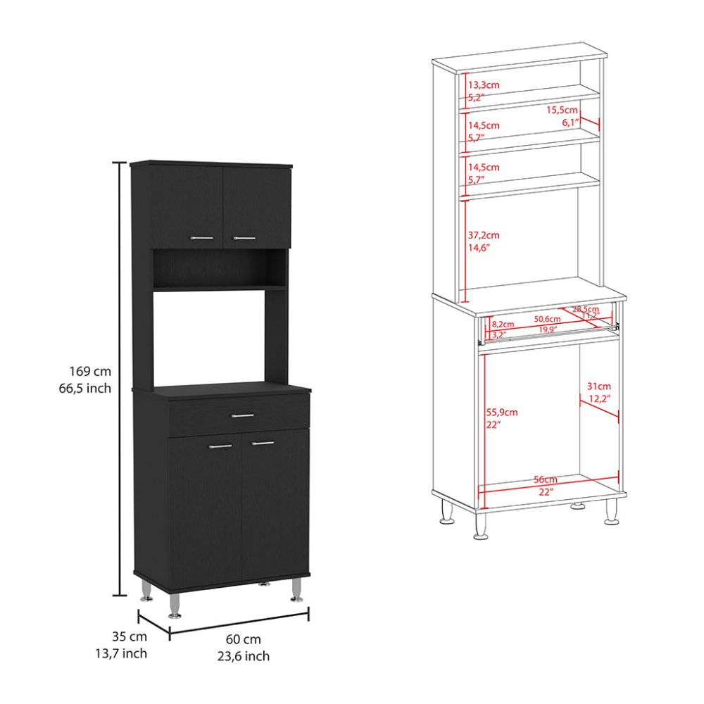 Santoro 60 Pantry Cabinet