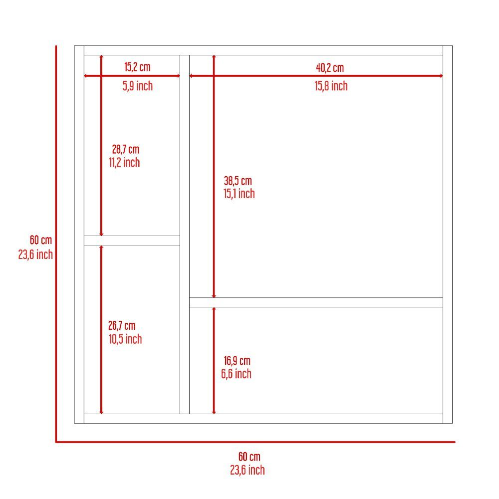 Sines Mirror Medicine Cabinet, With Four Internal Shelves, Double Door, Minimalist Bathroom Storage