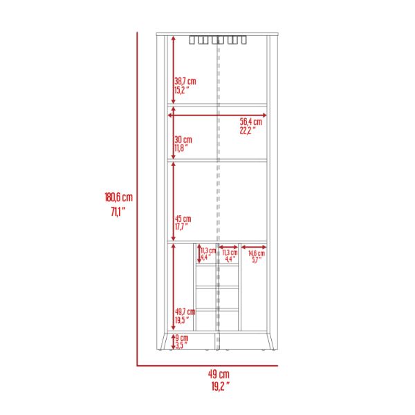 Essential Corner Bar Cabinet , Three Shelves, Eight Wine Cubbies, Two Side Shelves