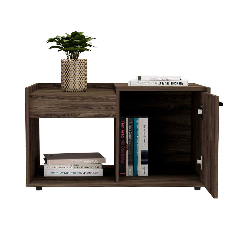 Lyon Coffee Table, Single Door Cabinet, One Open Shelf