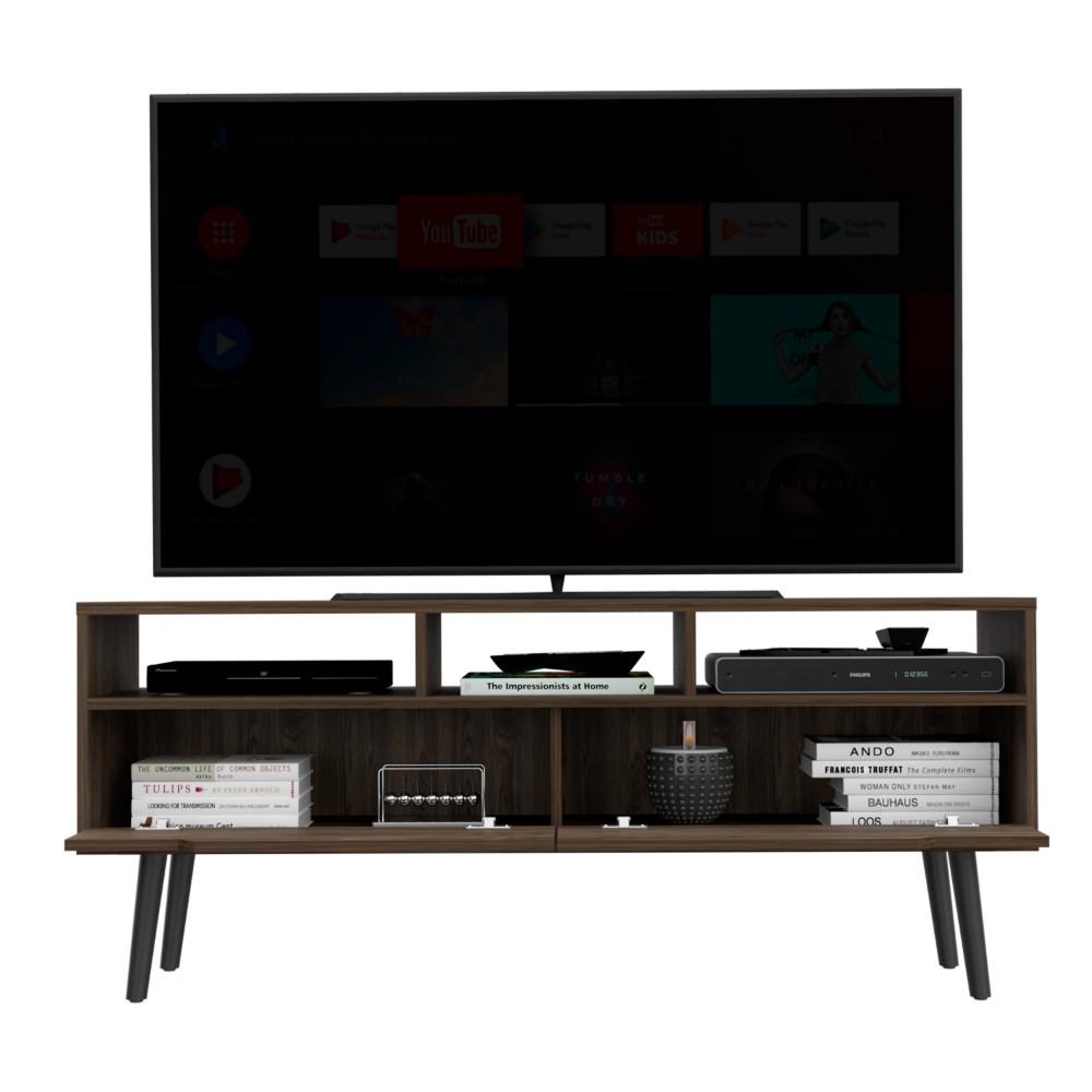 Oslo Tv Stand for TV´s up 51", Two Drawers, Four Legs, Three Open Shelves