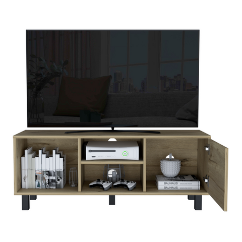 Tunez Tv Stand for TV´s up 43" Three Open Shelves, One Cabinet