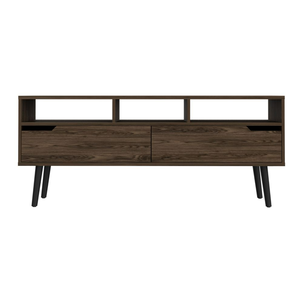 Oslo Tv Stand for TV´s up 51", Two Drawers, Four Legs, Three Open Shelves