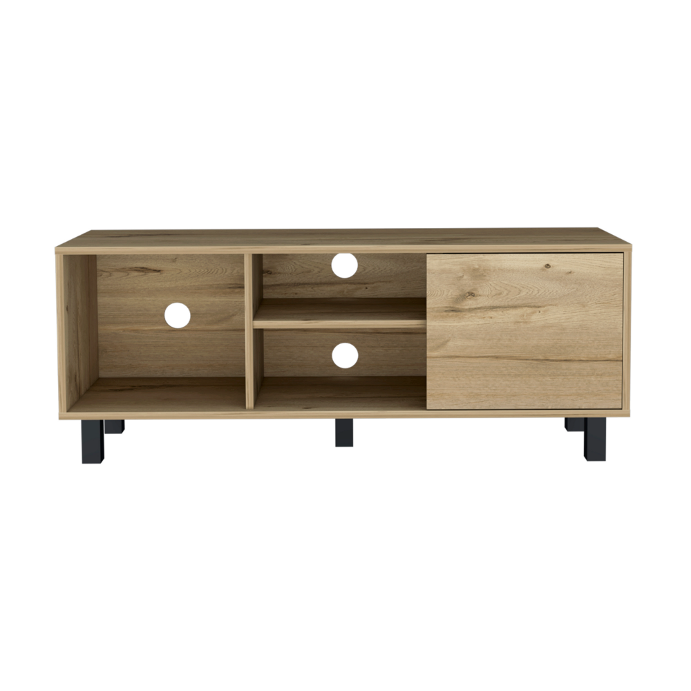 Tunez Tv Stand for TV´s up 43" Three Open Shelves, One Cabinet