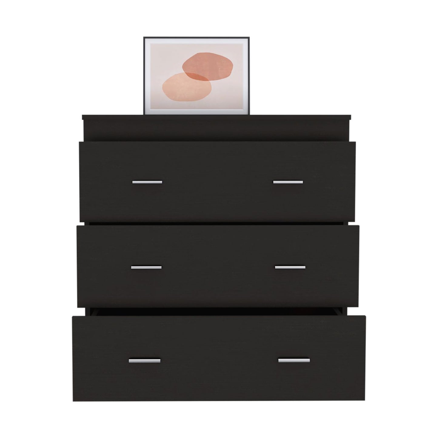 Classic Three Drawer Dresser, Superior Top, Handles