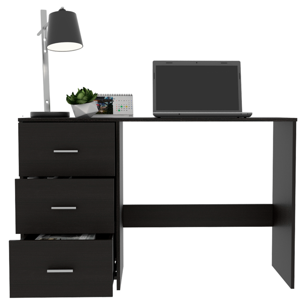 Three-Drawer Writing Desk With Compact Design and Ample Storage