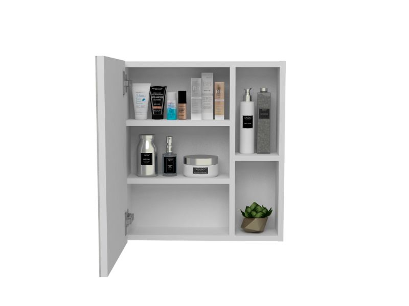 Labelle Medicine Single Door Cabinet With Mirror, Five Internal Shelves