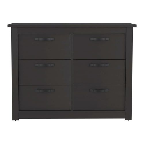 Becca 6 Drawer Double Dresser, Metal Hardware