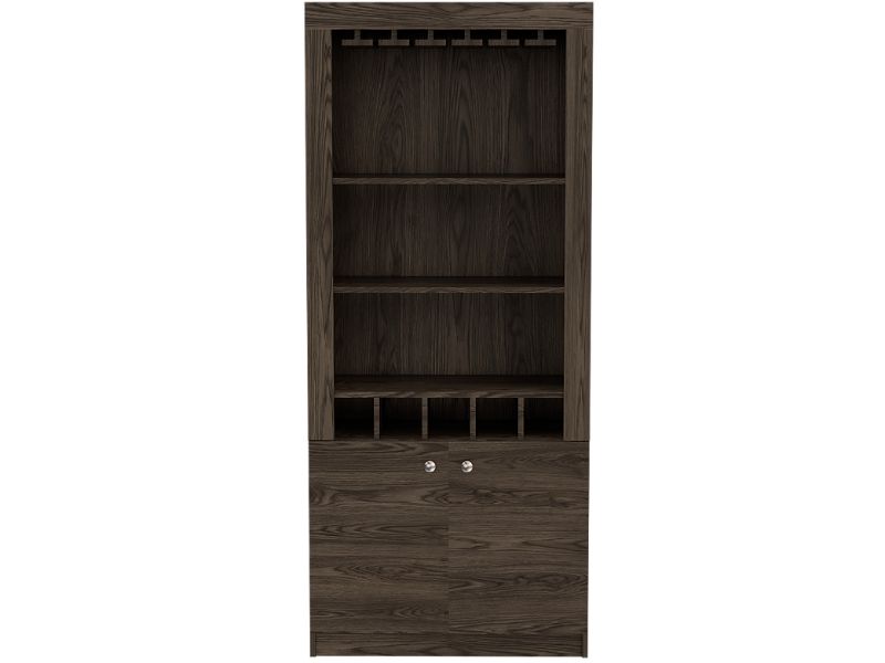 Montenegro Bar Cabinet, Double Door Cabinet, Five Cubbies