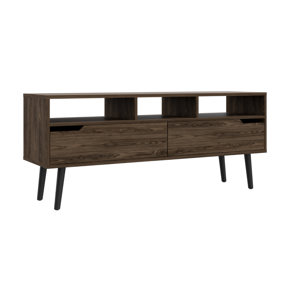 Oslo Tv Stand for TV´s up 51", Two Drawers, Four Legs, Three Open Shelves