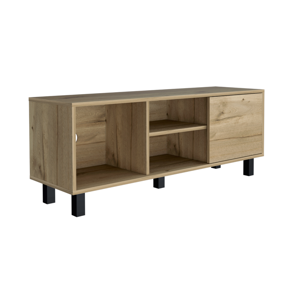 Tunez Tv Stand for TV´s up 43" Three Open Shelves, One Cabinet