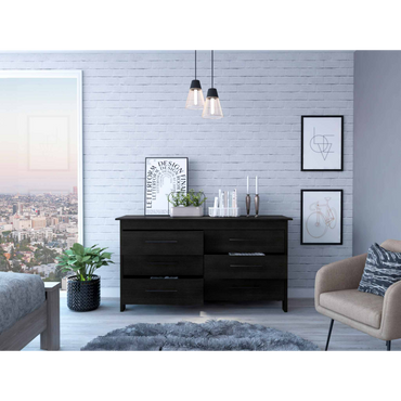 Dresser Hms 6 Drawer Double, Four Legs, Superior Top