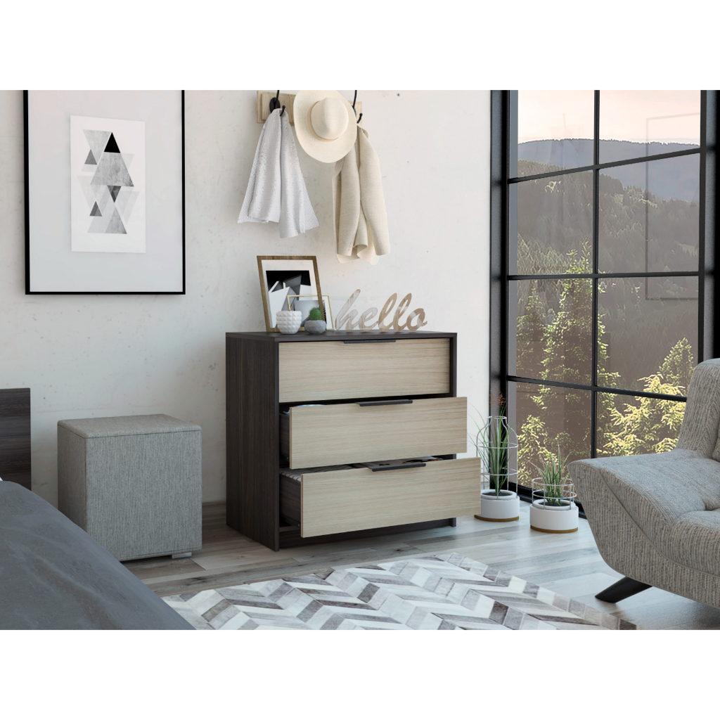 Kaia 3 Drawers Dresser, Superior Top