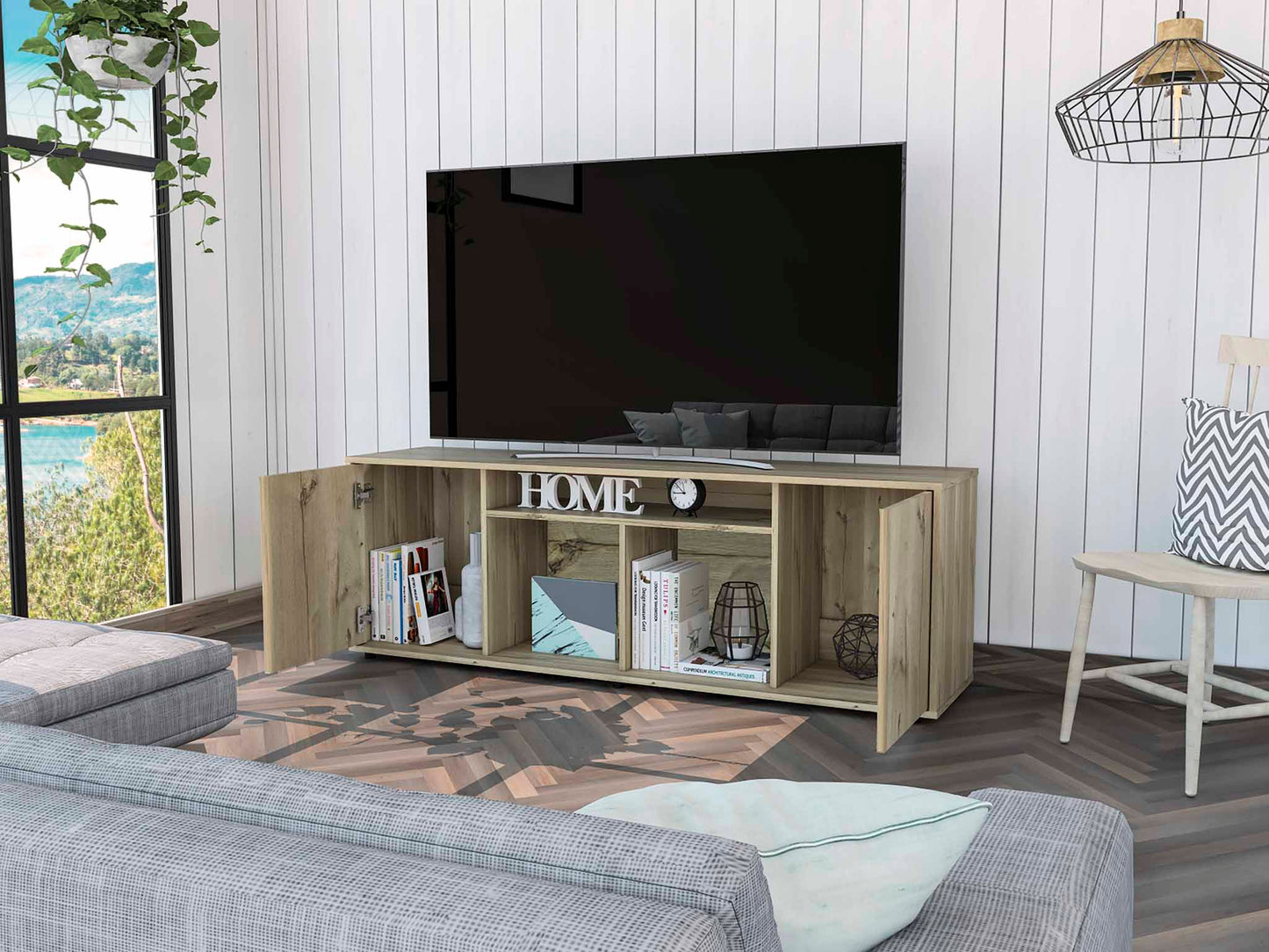 Light Oak Prana TV Stand TuHome