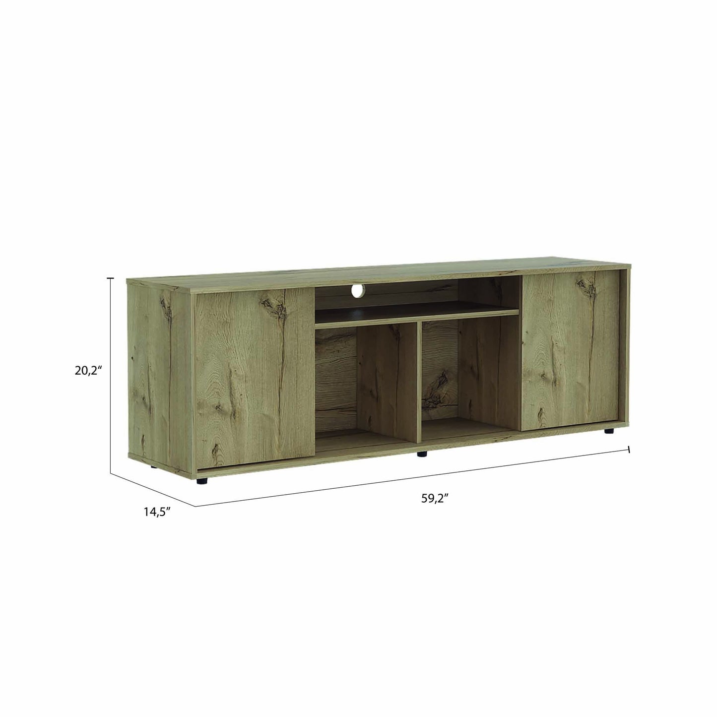 TuHome Light Oak Prana TV Stand