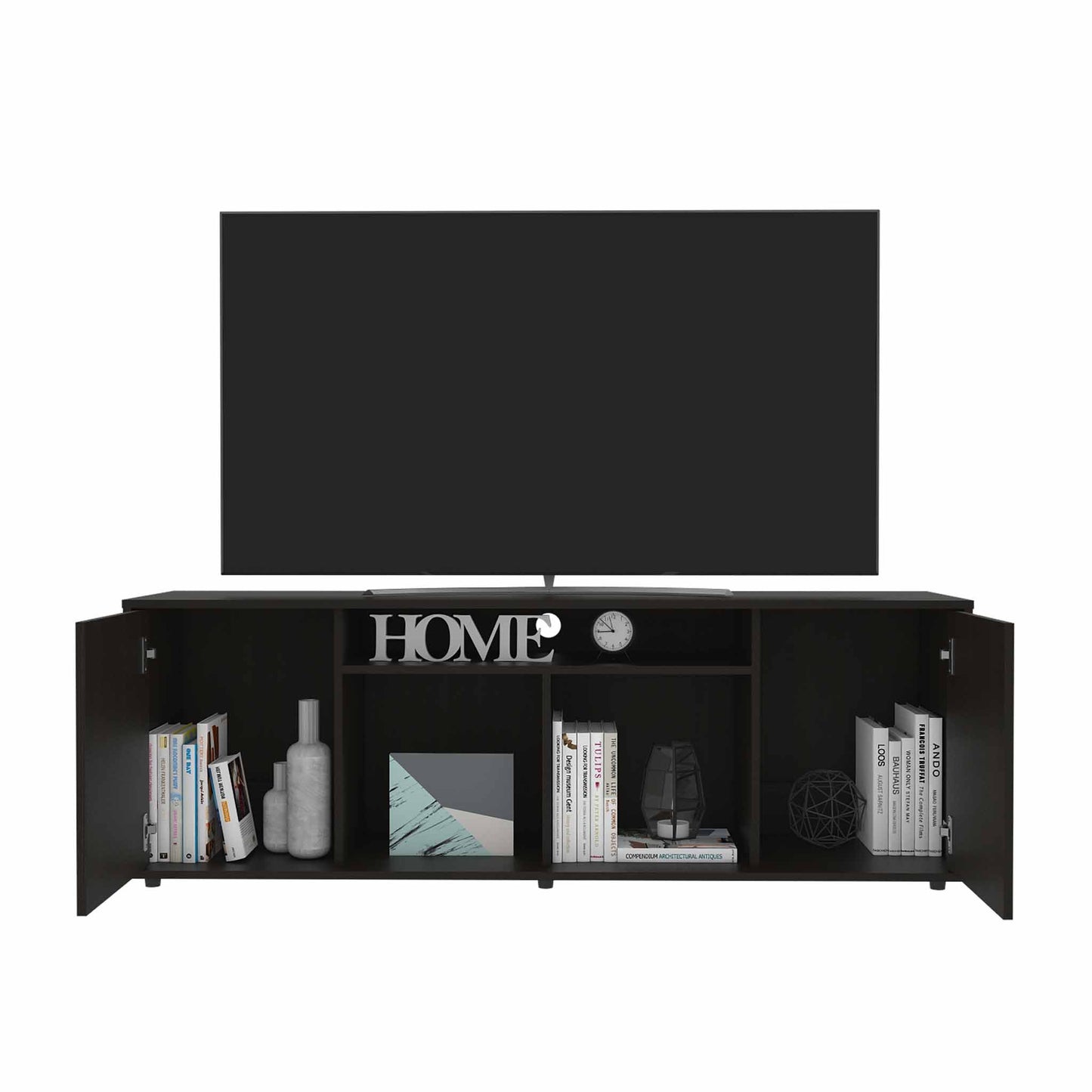 TuHome Black Prana TV Stand
