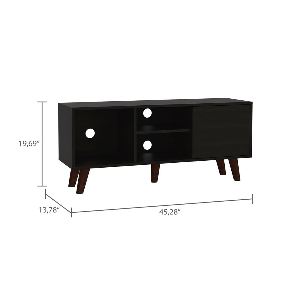 TuHome Black Cincinnati TV Stand