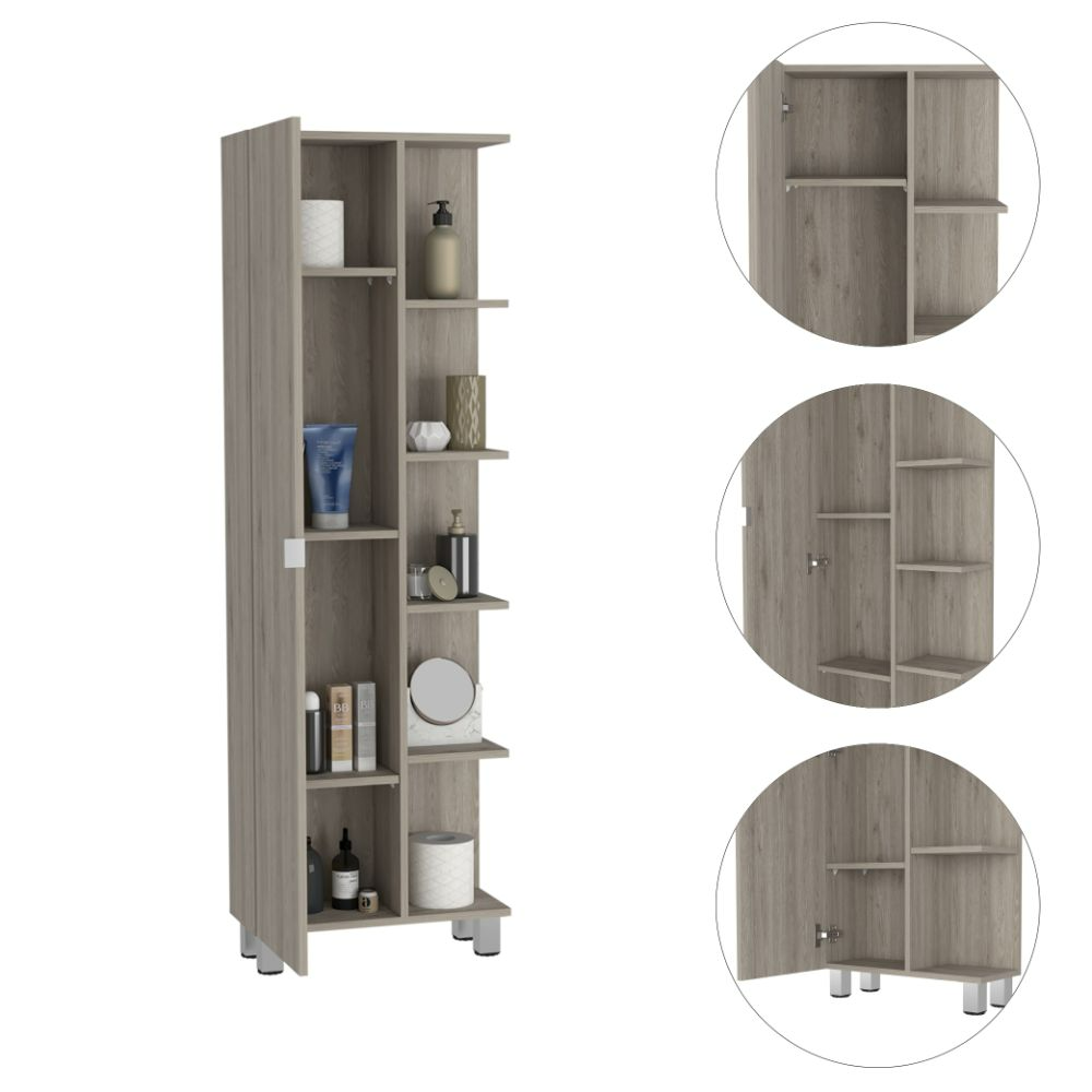 Nala Cleaning Cabinet, Double Door Cabinet, Four Legs, Five Shelves