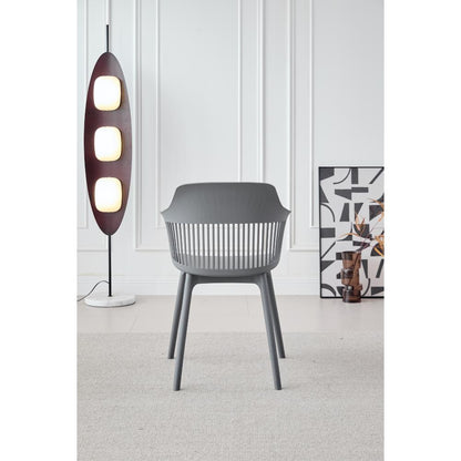 TuHome Cojin Modern Dining Chair, Sophisticated High-Back Up - Dark Grey